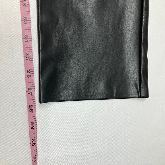 Altar'd State Black Vegan Faux Leather High Rise Straight Leg Pants Size 27/5 - Picture 8 of 9
